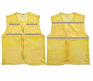 RUTAVM Warnweste Reflektorweste Sicherheitsweste Reflektierende Mesh-Sicherheit Hohe Sichtbarkeit Mit Taschen Reißverschluss, Für Freiwillige Bauarbeiter Sicherheitsweste (Blue : H, Size : L)