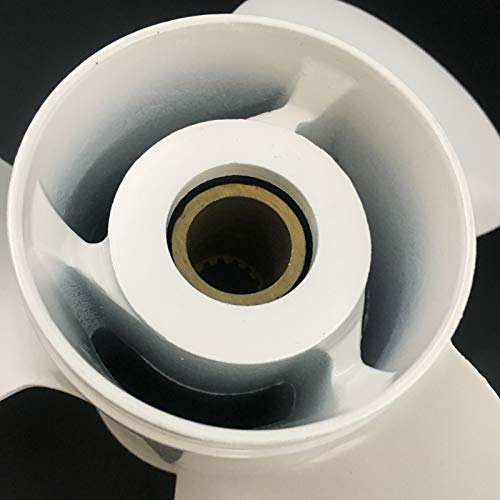Image of CAPTAIN Outboard Propeller fit Yamaha 115 T50 60 70 75 80 85 90 100 130 HP Engines, OEM 15 Spline Tooth Outboard Prop, RH Aluminum Propellers