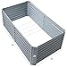Land Guard 6x3x2ft Galvanized Raised Garden Bed, Planter Boxes Outdoor, Raised Garden Beds Outdoor for Vegetables, Flowers, Herbs, 269 Gallons, Modern Gray…