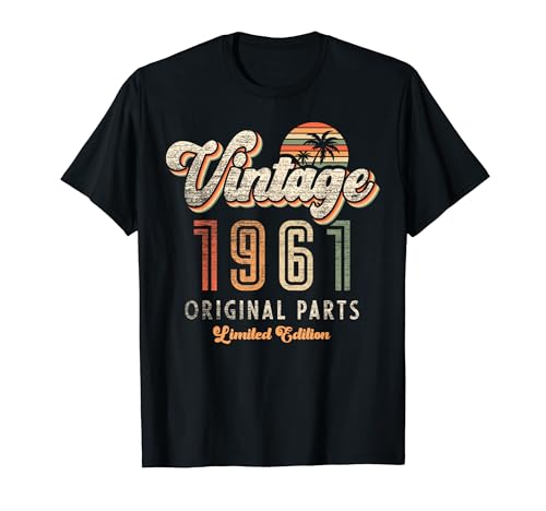 Vintage 1961 limited edition 64th birthday palms retro t-shirt