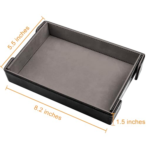 SIQUK Magnetisches Würfeltablett Rechteckiges Würfelbrett Faltbar Würfelbretter Samt Leder Würfelteller für Dungeons and Dragons, Gray