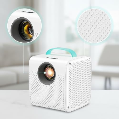 Portátil compacto mini proyector blanco Android con conectividad inteligente 3