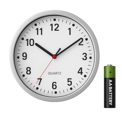 BH | Wall Clock 9 Silent | Non Ticking Decorative Modern Quartz Clocks |Round Wall Clocks Battery Operated | Easy Readable Number | for Living Room Office School Bedroom Kitchen Decor - by BEST HOUSE