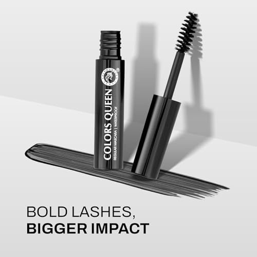 Image of Colors Queen Regular Mascara Waterproof Black | Curling & Lifting Effect | Lightweight | No Clumping | Waterproof & Smudge Proof Mascara for Women