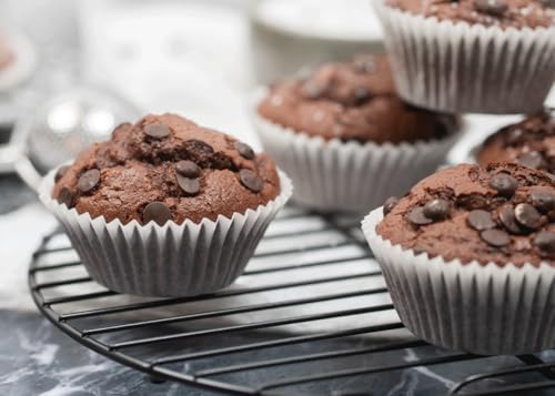 RUF Glutenfreie Muffins Schoko mit Kakaoglasur, Backmischung für schokoladige American Style Muffins, Zöliakie geeignet, inkl. 12 Muffinförmchen
