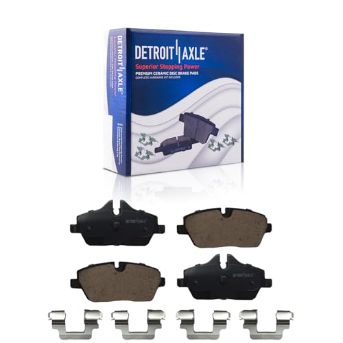 Image of Detroit Axle - Brake Kit for 2014-2024 Mini Cooper Disc Brake Rotors | Ceramic Brake Pads with Hardware Replacement 11.02 inch inch Front and 10.20 inch inch Rear Rotor