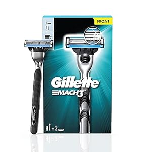 GILLETTE Mach 3 Shaving Razor (Handle + 2 Cartridge)