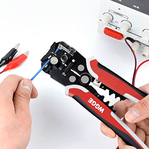 Wgge Wg-014 Self-Adjusting Insulation Wire Stripper. For Stripping Wire From Awg 10-24, Automatic Wire Stripping Tool/Cutting Pliers Tool, Automatic Strippers With Cutters & Crimper 8" #TOP6