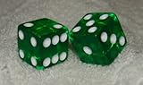Green Transparent Dice Pair