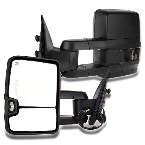 Image of FEIPARTS Towing Mirrors Fit Chevy GMC 20250624- variations (2014-2020 Chevy/GMC Black Heated)