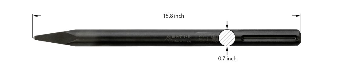 Rennsteig 210 40001 "SDS-Max" Pointed Chisel, Black, 400 mm - Image 4