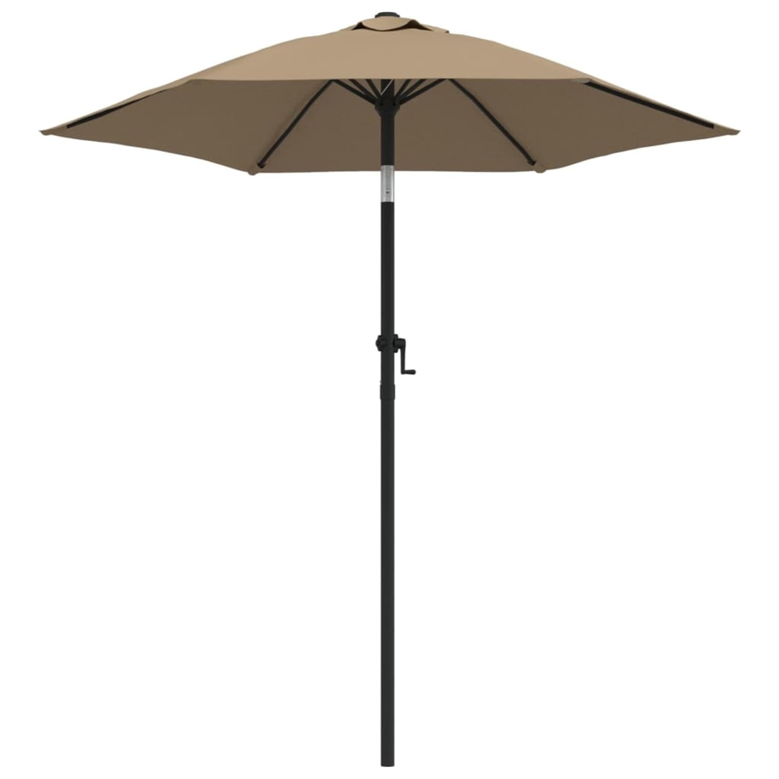 Homgoday Sombrilla de Aluminio Gris Topo 200x224 cmSombrilla de Jardín, Protección UV Sombrilla Jardín Grande Orientable Jardín Parasol Balcón