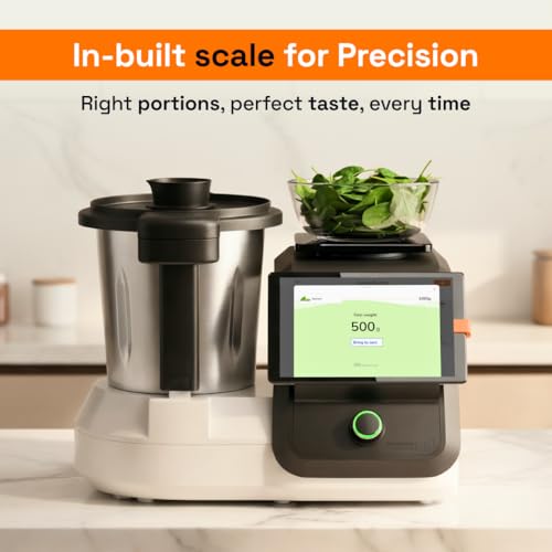 Upliance delishUp, AI Cooking Assistant with Unlimited Recipes, Wi-Fi, 8-Inch Touchscreen, Automated Chopping, Sautéing, Stirring, Kneading, Steaming, and Cooking