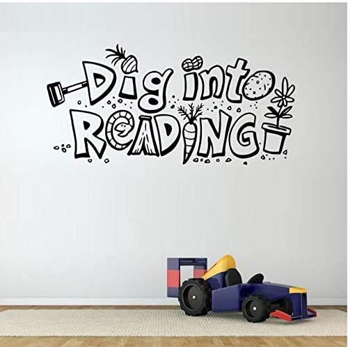 Excavación Lectura Motivación Pegatinas De Pared Jardín De Infantes Habitación De Los Niños Calcomanías De Pared Desmontables Dormitorio Bebé Vinilo Arte 84X42Cm