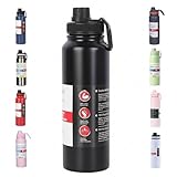 Garrafa de água térmica inox 800ml isolada a vácuo antivazamento ma