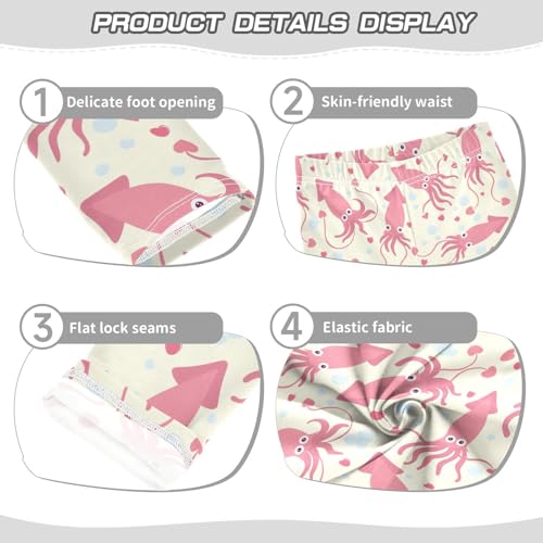 ZZKKO Girls Leggings Cuttlefish Toddler Girls Clothes Leggings for Girls Toddler Girls Leggings 3-4T3