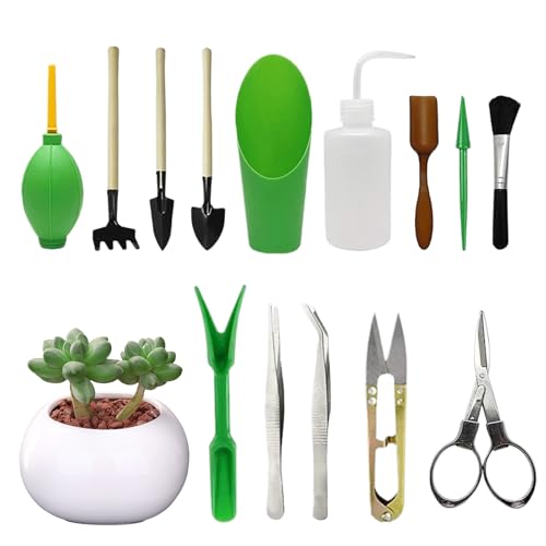 Kit de Herramientas de jardinería - Juntos 240g Suculento Bonsai Care | Herramientas de luz ergonómica | Set Robusto para Mantenimiento Plantas Interiores balcón de balcón