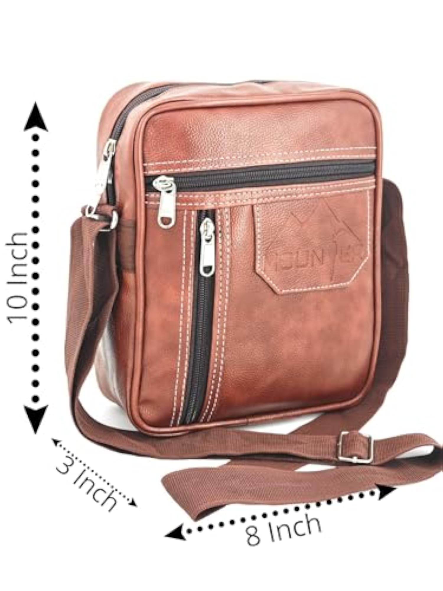 Vegan Leather Water Resistant Sling Bag for Men & Women