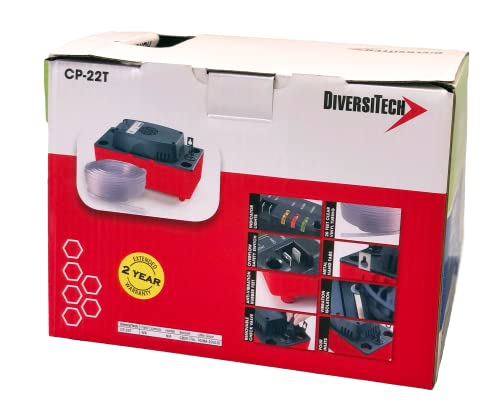 Diversitech Cp-22T Condensate Pump, 22' Lift, With 20' Of 3/8" Cvt, 120V #TOP3