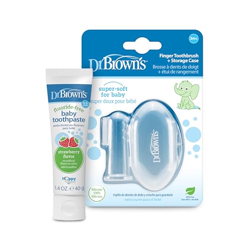 Image of Dr. Brown's Finger Toothbrush Baby Toothpaste, Strawberry Flavor, 40g