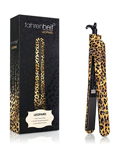 Fahrenheit° Hair Straightener Hair Care System Flat Iron Limited Edition 1.25" Ceramic Tourmaline Flat Irons - Professional Hair Straighteners - Planchas De Cabello