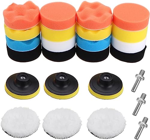 Éponges de polissage 7,6 cm lot de 25 mousses anti-rayures voiture