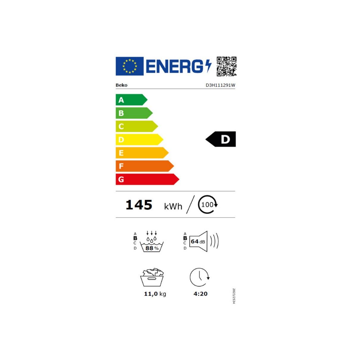 BEKO D3H111291W
