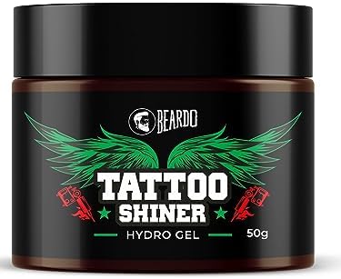 Beardo Tattoo Shiner Hydro Gel l The Ultimate Solution for Instant Shine & Brightness of Tattooed Skin, Heals & Protects with Natural Ingredients, Easy to Apply and Long-Lasting, 50 gm/1.76 Fl Oz
