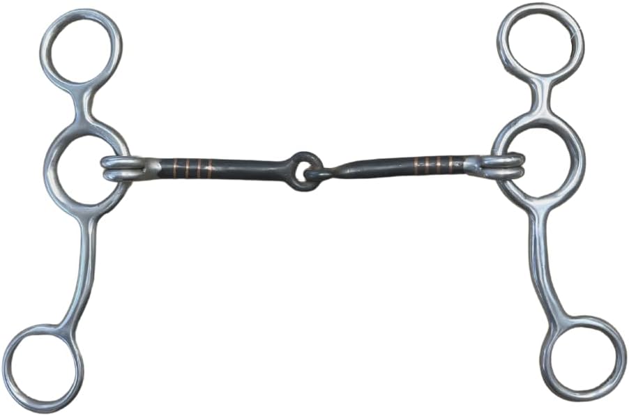 AJ Tack Junior Cow Horse Smooth Snaffle Gag Bit