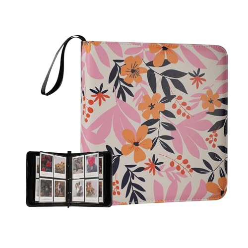 240 Pockets Portable Binder Photo Album Book For i-Type Square Polaroid Photos and Instax Wide Film Pictures (Exotic Floral)
