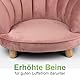 maxxpro Katzen- und Hundesofa - Rosa - Erhöht mit Holzbeinen - Samtmaterial - 61,5 x 52 x 33 cm - Katzen und Hunde bis zu 80 KG