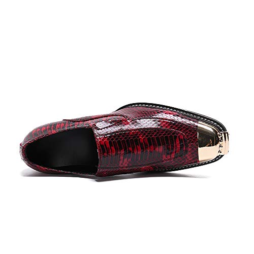 Oxfords for Men slip on confortables avec faible talon carré pour boîte de nuit