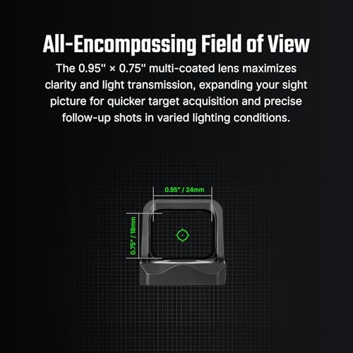 Image of Osight C Micro Dot Sight, 3 MOA Dot & 32 MOA Circle Reticle, 407c /507c Footprint Open Reflex Sight, Parallax-Free Durable Sights for Full-Sized Setups-Red /Green Dot Options