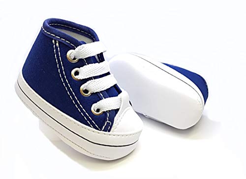 Tênis Bebê Azul Marinho Cano Alto tamanho:M