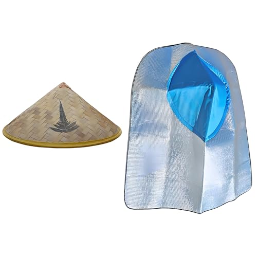 Chapeau de pluie à large bord imperméable et cape de protection nuque - 6