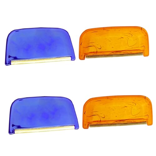 FRCOLOR 4個携帯便利な点手動毛玉取り器 軽量ノンスリップハンドル付き 衣類ペット毛やホコリ除去用 セーターや生地の手入れに適した毛玉ケアツール