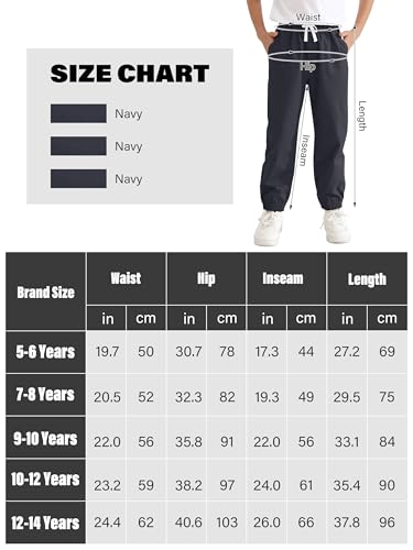 Resinta 3 Pack Boys' Stretch School Jogger Pants Pull-On Twill Uniform Pants Stretch Chino Fabric with Elastic Waist for Kids2
