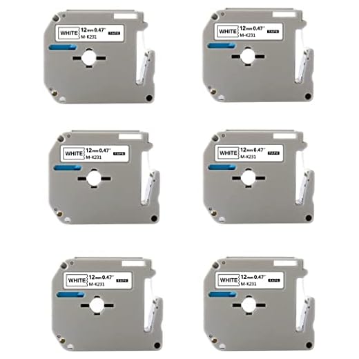 Kit Com 6 Fitas Para Rotulador Brother PT-65 PT-70 PT-80 PT-85 PT-70Bm