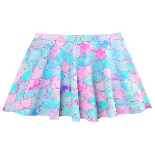 Image of Girls Rash Guard 2 Pieces Bathing Suit UPF50+ Swimsuit with Swimming Skirt Swimwear 2-14Y
