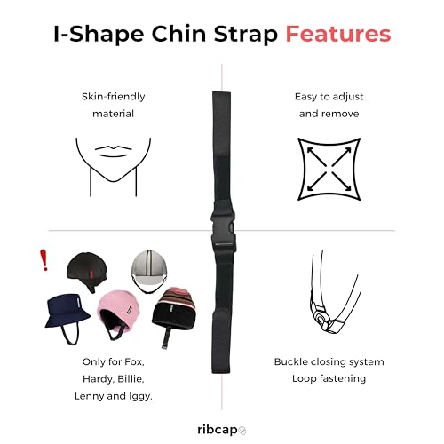 Ribcap Extra Chin Strap | I-shape | Black | Loop fastening | Buckle closure | Replacement Strap Helmets | Skin-Friendly and Comfortable by Ribcap - Image 4