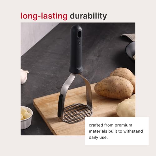 Zyliss Stainless Steel Potato Masher - Food Smasher for Potatoes, Avocados & More - Home Kitchen Essentials & Accessories - Manual Potato Masher Tool - Dishwasher-Safe Vegetable Masher - Grey - Thumbnail 7