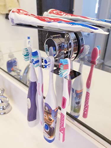 Toothbrush Holder Jewelry Toothpaste Razor Organizer Suction Cup, Mirror, Tile, Wall Mounted, Gift For Bathroom Shower, Does Not Fall Bathroom Accessories #TOP3