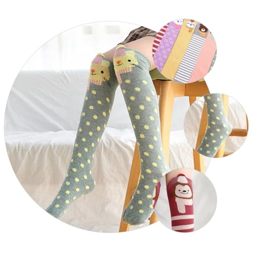 3pairs Socks Boys and Girls Boy Girl High Socks Design Fashionable Age4