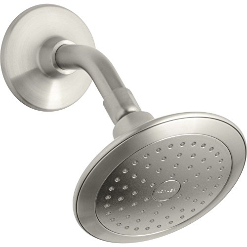 KOHLER K-45123-BN Alteo 2.5 GPM Single-Function Wall-Mount Showerhead with Katalyst Spray, Brushed Nickel