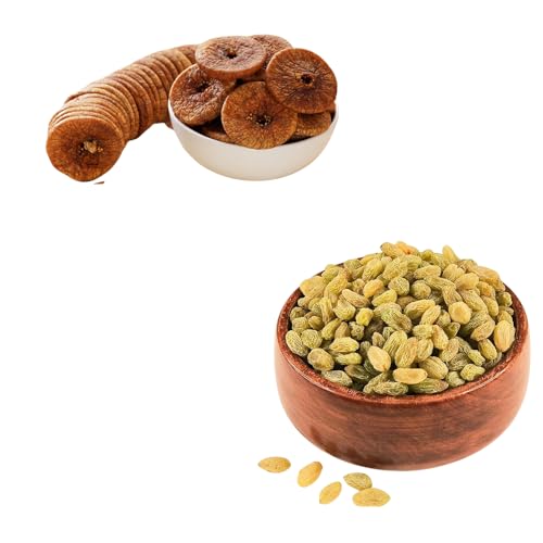 Image of RAJTILAK Dry Fruits Combo Pack of 2 | Premium Dried Anjeer & Seedless Green Raisins | Anjeer & Kishmish | Nuts & Dry Fruits | Healthy & Tasty | Pack of 2x10g Each