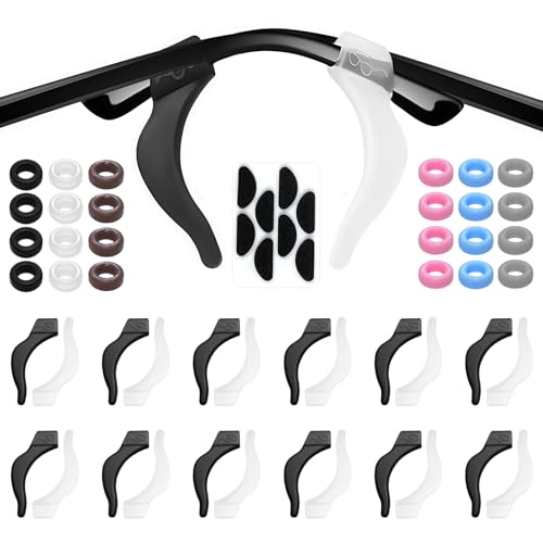 Set di 16 paia di ganci universali, per occhiali, antiscivolo, per occhiali da lettura