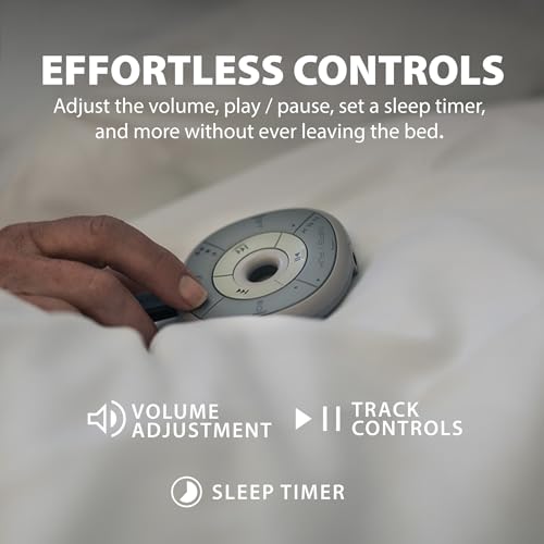 Image of Avantree Slumber - Pillow Speaker for Sleeping, Private Audio with Built-in White Noise, Bluetooth & AUX Support, Volume Control, Sleep Timer, Charge Free for Home Use, Sleep Aids Headphones