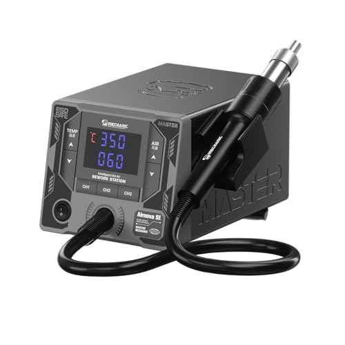 Pistola de aire caliente con control de temperatura MECHANIC AIRNOVA SE Estación de soldadura 1000W Teléfono BGA IC PCB Estación de retrabajo y desoldado (AIRNOVA SE)