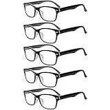 Picture of SIGVAN Reading Glasses 5 Packs Blue Light Blocking Eyeglasses Quality Spring Hinge Colorful Computer Readers for Women Men (5 Black, 3.50, multiplier_x)