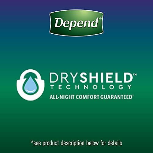 Depend Night Defense Adult Incontinence Underwear For Men, Overnight, Disposable, Large, 28 Count (2 Packs Of 14) (Packaging May Vary) #TOP4